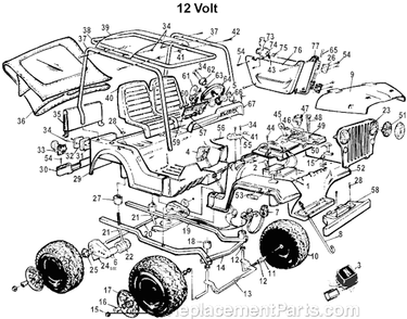 Part Location Diagram of 78480-2249 Power Wheels Retainer